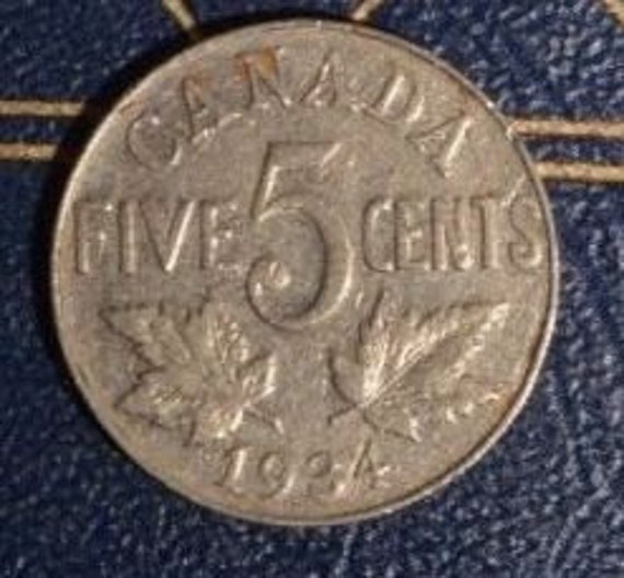 Canada 5 Cent Nice Coin Album Collectable 1947 Circulated Nickel