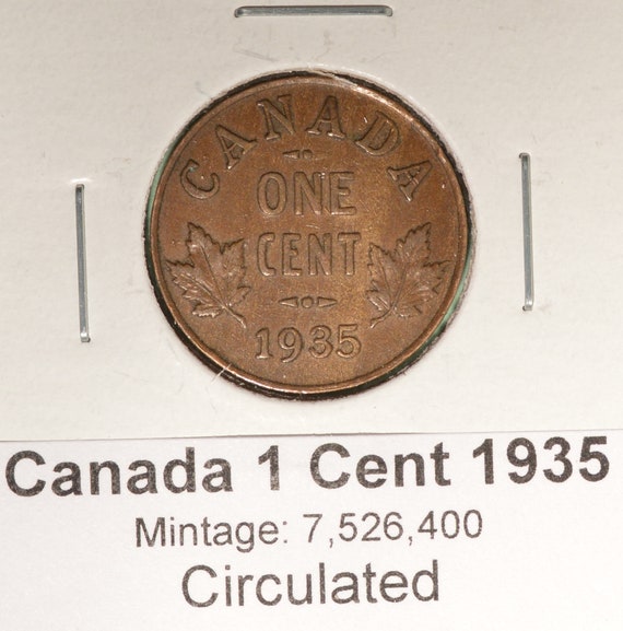 Canada 1935 Nice Grade Small Cent Penny.