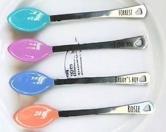 Hand Engraved Infant Custom Silver Baby Spoons Personalized with Names or Initials, Baby Shower, Shower Gift, New Baby, Engraved Gift