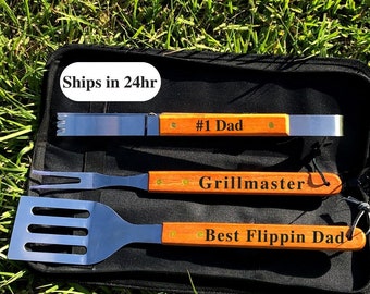 Personalized BBQ, Grill Tool Set, BBQ Set, bbq tools, Custom Grill Gift Set, Father's Day Gift, Gift For Dad, Barbecue Set, Grilling Tool