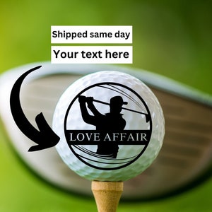 Piłka golfowa Love Affair, prezent golfowy na dzień ojca, piłki golfowe dla taty, spersonalizowane piłki golfowe, prezenty golfowe dla taty, prezent urodzinowy dla taty, prezent dla taty