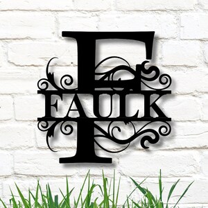 Benutzerdefinierte Metall Namensschild, Familienname Metallschild, personalisiertes Nachnamenschild, Türschild, Outdoor-Metallschild, Hochzeitsgeschenk, Monogrammschild