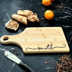 Personalized Cutting Board Wedding Gift, Bamboo Charcuterie Board, Unique Valentines Day Gift, Bridal Shower, Engraved Engagement Present