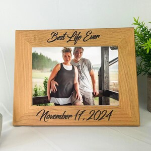 Picture Frame, Personalized Picture Frame, Wedding Gift, Wedding Picture Frame, Rustic Picture Frame, Custom Picture Frame, Engraved Frame