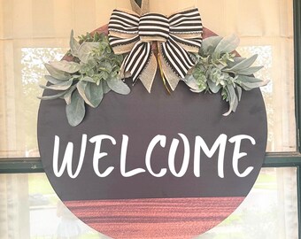 Front Door Decor | Front Door Wreath | Welcome Sign | Front Door Sign | Welcome Door Hanger | Year Round Door Hanger | Home