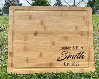 Charcuterie Board Personalized Serving Board with Handle Monogrammed Personalized Cheese Board Engagement Gift Bridal Shower Gift Newlywed