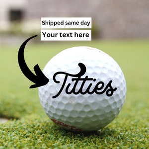 Indywidualna piłka golfowa, Piłki golfowe na dzień ojca, Piłka golfowa dla taty, Spersonalizowany prezent golfowy, monogramowana piłka golfowa, piłka golfowa z imieniem, Cycki
