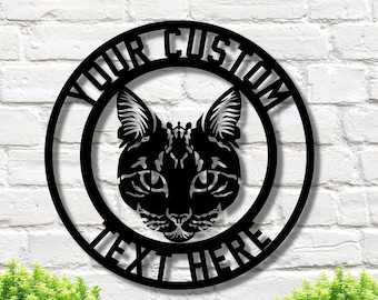 Custom Cat Sign, Metal Cat Sign, Personalized Cat Sign, Cat Room Decor, Gift for Cat Lover, Cat Mom Gift, Cat Lover Sign, your pet sign
