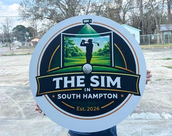 Custom Round Wood Logo Sign • UV Printed • Upload Your Exact Logo • Pro Business Signage