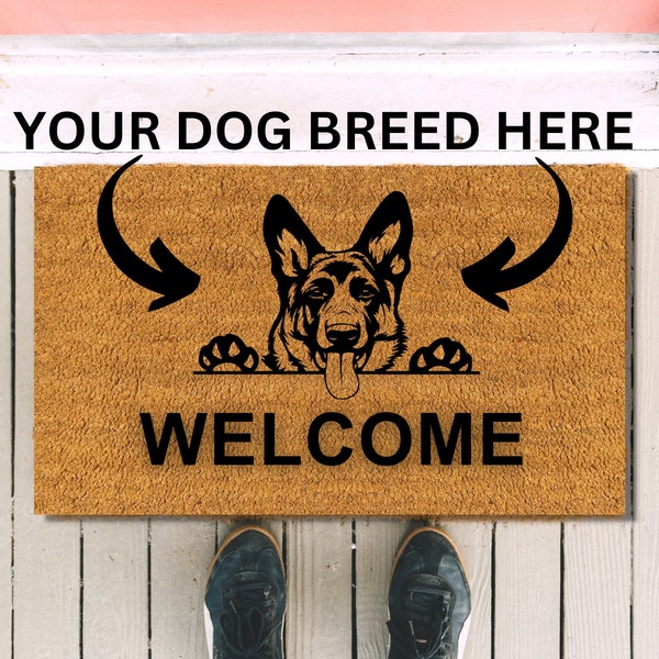 Custom German Shepherd Door Mat, Door Mat, Personalized Dog Door Mat, Dog Rug, Customized Doormat, Welcome Door Mat, German Shepherd Rug