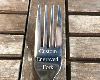 Custom Engraved Fork, Personalized Serving Fork, Home Decor Fork, Customized Fork, Permanent engraved Fork, best friend gift, for you