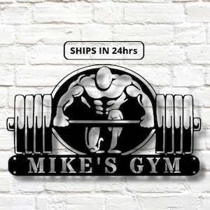 Personalized Home Gym Signs for Workout Room, Personalized Metal Sign, Home Gym Wall Art,Home Gym Decor Personalized Gym Sign Weight Lifting