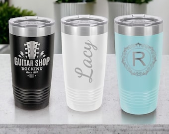 Personalized insulated Stainless Steel Tumbler, Custom Engraved Tumbler, Custom Etched Tumbler, Christmas Gift Tumbler, Engraved Gifts 20oz