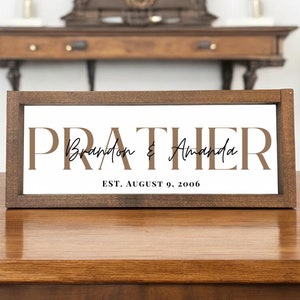 Personalized Last Name Sign with Names and Established Date, Anniversary Sign, Last Name Sign, Wedding Date Sign, Wedding Gift Sign