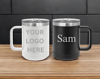 Personalized Insulated Coffee Mug, Custom Coffee Mug, Metal Coffee Mug, Gift for Him, Gift for Her, Groomsmen Gifts,