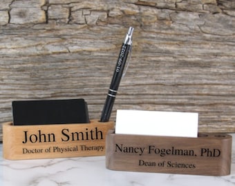 Customized Business Card Holder, Monogrammed Business Card Holder, Wood Card Holder, Personalized Business Card Holder, Business Gift