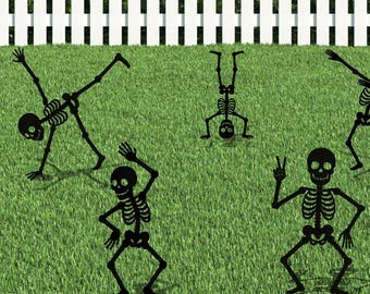 Outdoor Skeleton Halloween Decor, Halloween Outdoor Sign, Halloween Garden Signs, Metal Halloween Yard Stakes, Halloween Sign Skeleton Decor