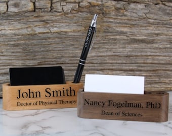 Personalized Business Card Holders, Business Card Holder, Office Supplies, Gift For Him, Gift For Her, Desk Décor, Office Décor,Custom Gift