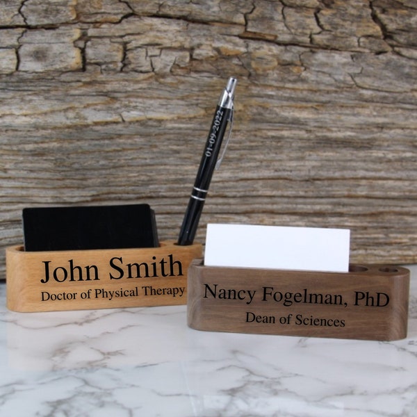 Personalized Business Card Holders, Business Card Holder, Office Supplies, Gift For Him, Gift For Her, Desk Décor, Office Décor,Custom Gift