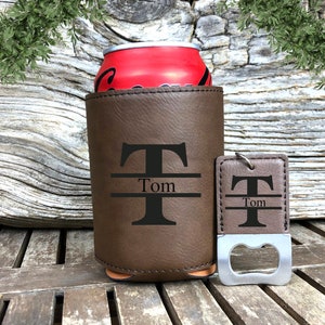 Personalized can cooler with bottle opener, groomsman gift, Groomsmen Gifts, Groomsmen Proposal Gift Set, Gift set for groomsman, Guy Gift