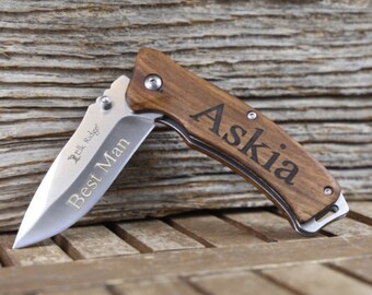 Engraved pocket knife for Boyfriend, Personalized Knives, Knife for Men, Groomsman Knife, Custom Knife, Husband Gift Boyfriend Gift, Husband