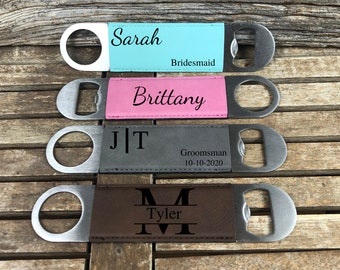 Personalized Bottle Opener, Favor Personalized, Bar Tools, Bartender Bottle Opener, Custom, Engraved Bottle Opener, Beer Opener engraved