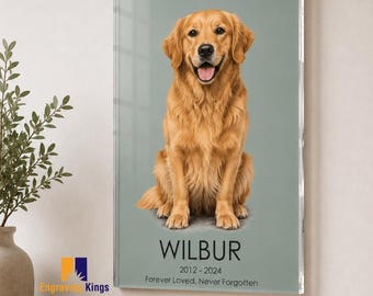 Custom Dog Portrait Acrylic Sign, Personalized Dog Photo Gift, Dog Wall Decor, Dog Mom Gift, Dog Lover Gift