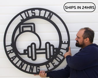 Gym Sign | Personalized Home Gym Sign | Custom Metal Gym Sign | Home Gym Sign | Cross Fit Sign, workout room wall art, fitness sign, custom