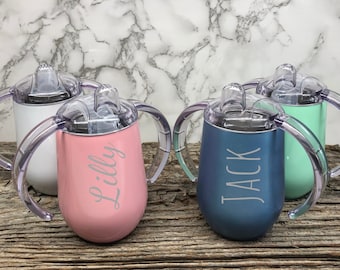 Personalized Sippy Cup, Stainless Steel Toddler Cup, Birthday Gift, Kid, Kid Tumblers, Baby Bottle,Baby Shower Gift, Baby Gift, custom sippy