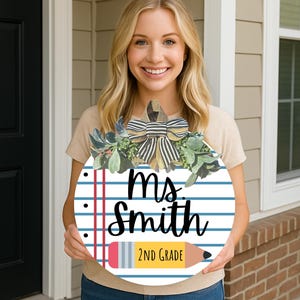 Teacher | Teacher Door Sign | Teacher Name | Classroom Sign | Teacher Gift | Teacher Appreciation | Welcome To Our Classroom | Classroom