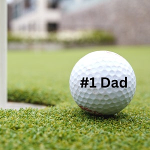 Personalized Custom Golf Ball - #1 Dad Golf Ball, Best Dad Golf ball, best dad by par, Customized golf balls, Fathers day golf Balls