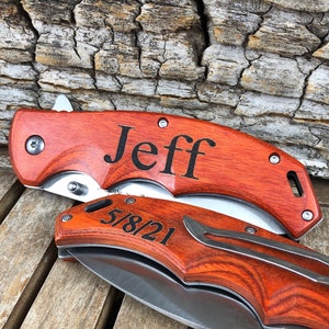 Groomsman Gift, Personalized Knife, Folding Knife, Hunting Knife, Custom Knife, Engraved Pocket Knife, Groomsmen Gift, Gift for Dad, Husband