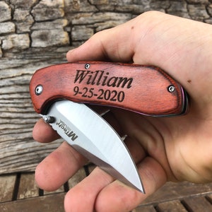 Groomsman Gift, Custom Knife, Personalized Knife, Boyfriend Gift, Pocket Knife, Engraved Knife, Husband Gift, Personalized Guy Gift, Knives
