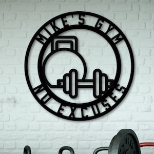 Personalized Home Gym Signs for Workout Room, Personalized Metal Sign, Home Gym Wall Art,Home Gym Decor Personalized Gym Sign Weight Lifting image 2