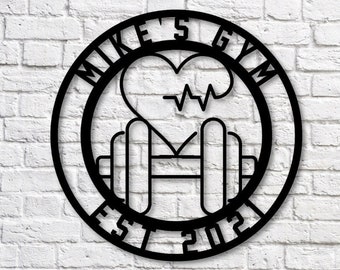 Gym Sign | Personalized Home Gym Sign | Custom Metal Gym Sign | Home Gym Sign | Cross Fit Sign, workout room, fathers day, fitness sign