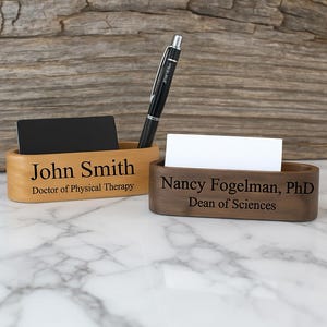 Tarjetero personalizado, tarjetero con monograma, tarjetero de madera, tarjetero personalizado, regalo de empresa