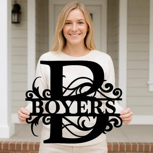 Benutzerdefinierte Metall Namensschild, Familienname Metallschild, personalisiertes Nachnameschild, Türschild, Outdoor Metallschild, Hochzeitsgeschenk, Monogrammschild