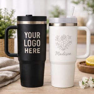 Personalized 30oz Tumbler with Handle | Custom Insulated Stainless Steel, Not Stanley Brand Quencher Personalized, Bridesmaid Tumbler