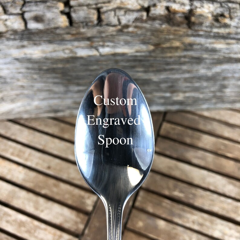Custom Name Spoon Vintage Laser Engraved Coffee Spoons Great Etsy