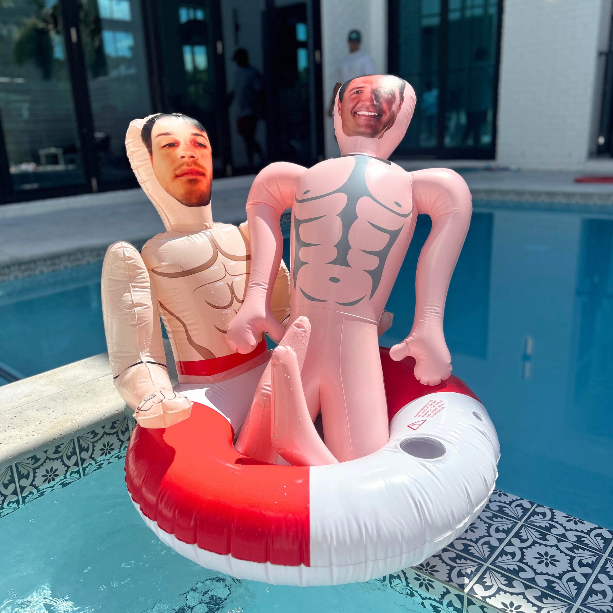 Bachelorette Blow Up Doll Party Favor, Pool Party Fun Bachelorette Gift, Blow Up Husband, Groom Blow Up Doll, Inflatable Man Printed Face
