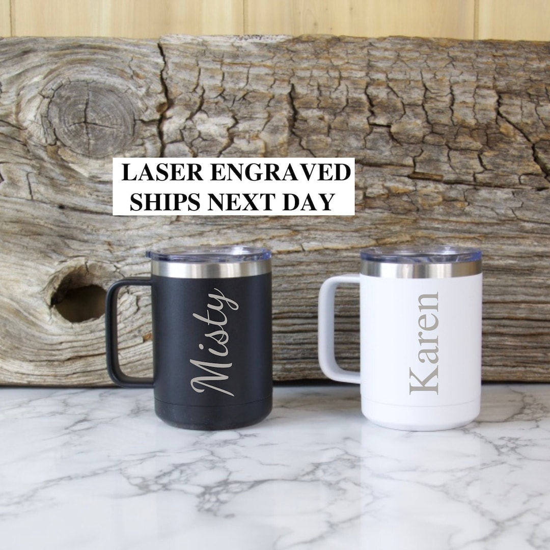 Personalized Insulated Coffee Mug, Custom Coffee Mug, Metal Coffee Mug