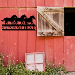 Upgrade Your 10x20 Inches 'Rustic Horse Ranch Sign' To 24x48 Inches Canvas main image 0