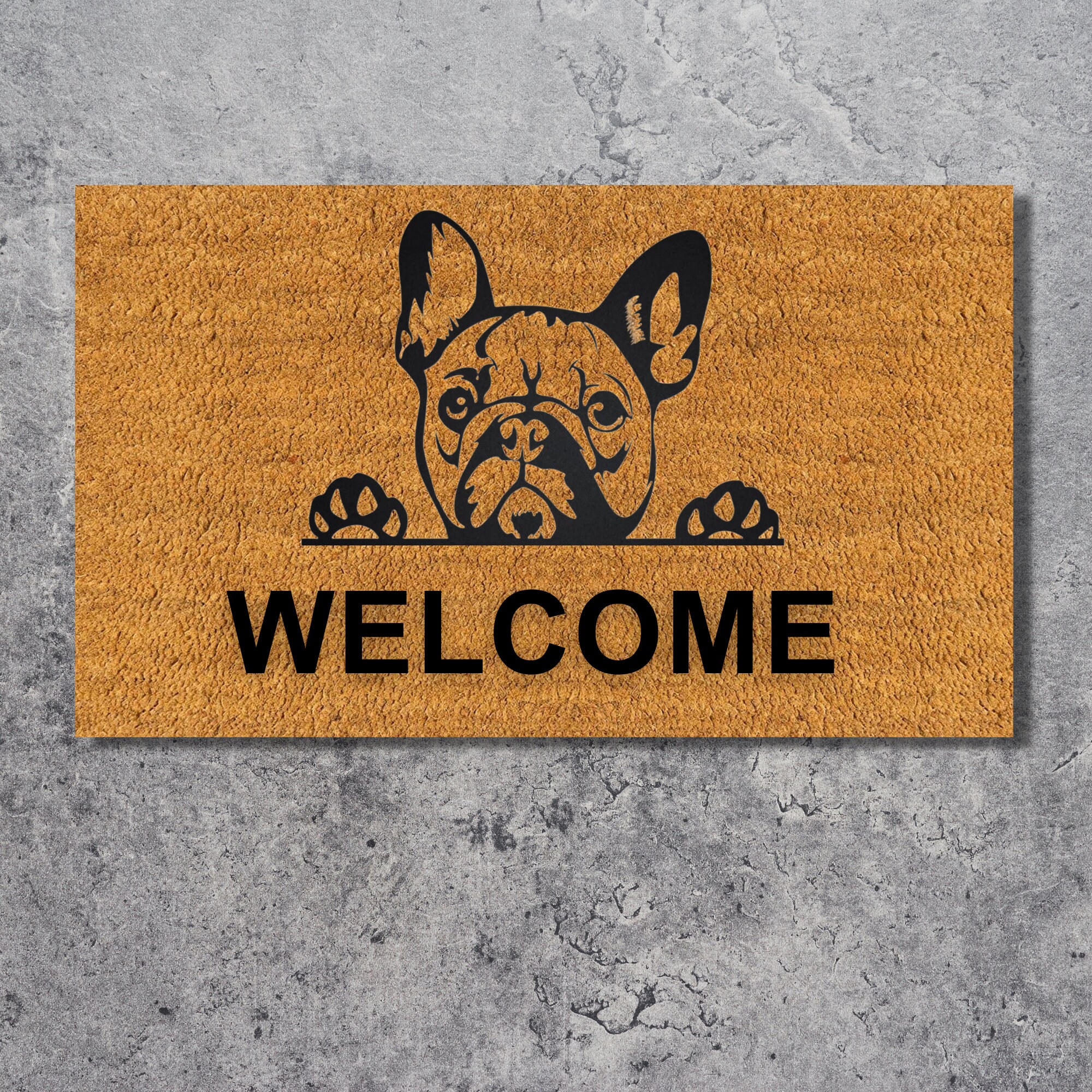 Paillasson Humoristique Pour Chien – 'Pas Besoin De Frapper, Je Sais Que Tu Es Là' – 40x60 Cm Antidérapant, Doux Et Absorbant