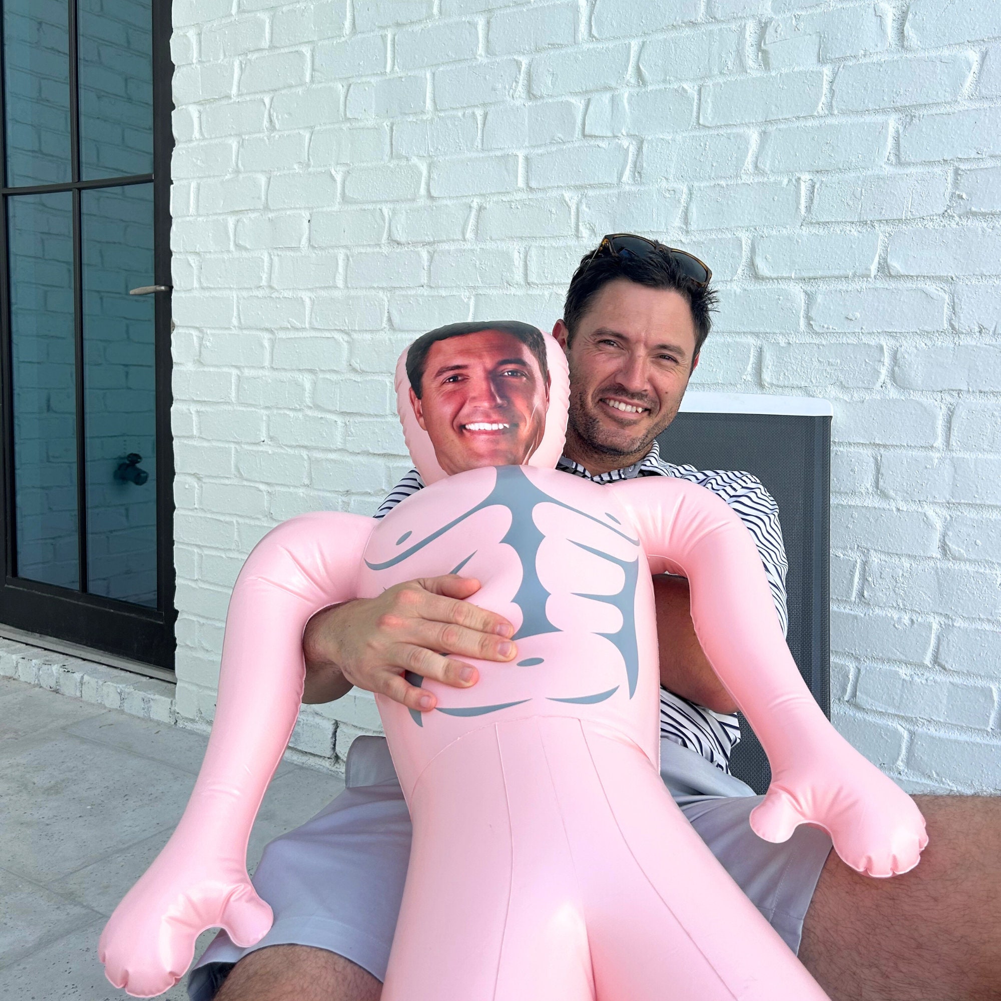 Bachelorette Blow Up Doll Party Favor, Pool Party Fun Bachelorette Gift, Blow Up Husband, Groom Blow Up Doll, Inflatable Man Printed Face