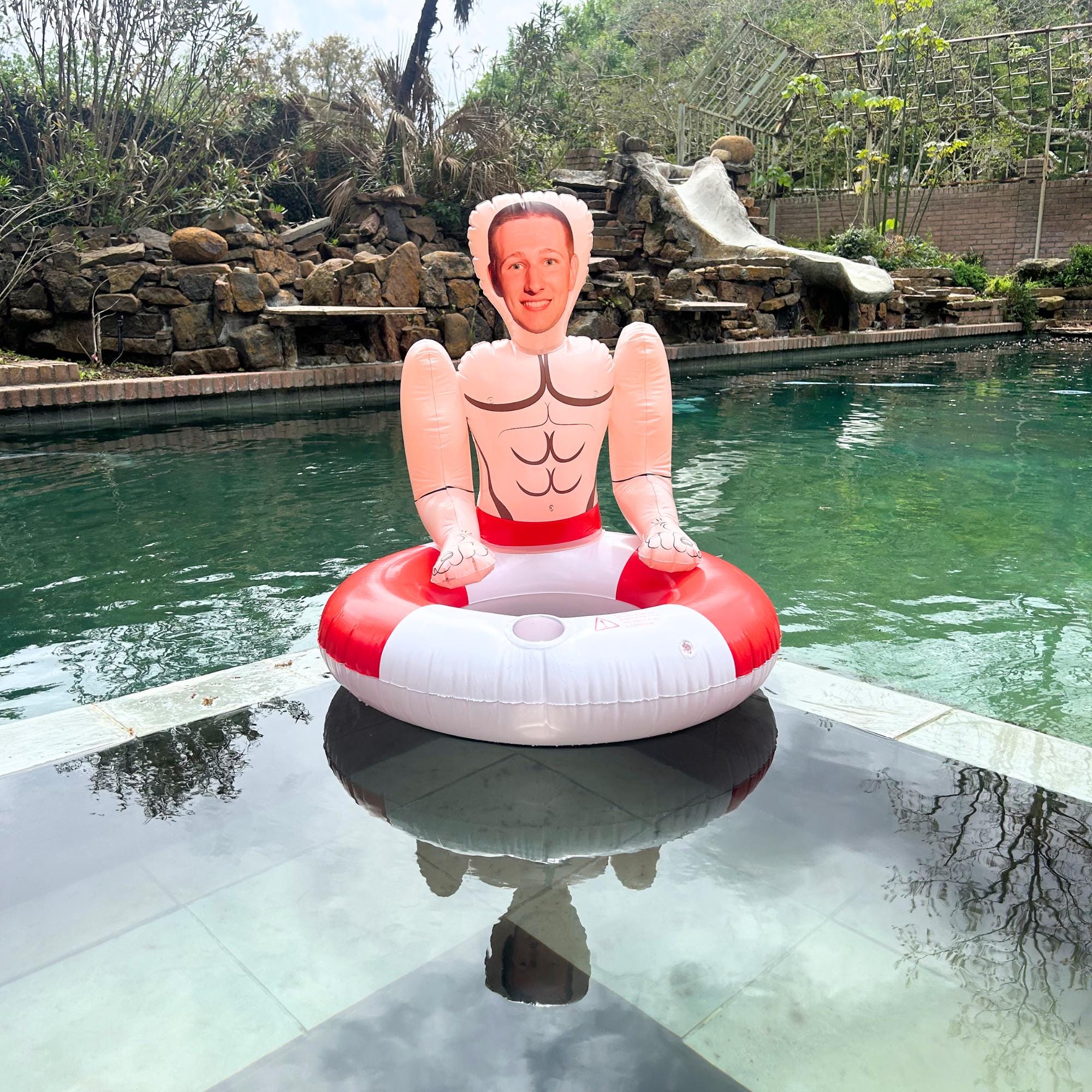 Bachelorette Blow Up Doll Party Favor, Pool Party Fun Bachelorette Gift, Blow Up Husband, Groom Blow Up Doll, Inflatable Man Printed Face