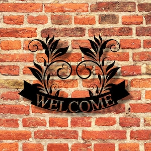 Custom Metal Welcome Sign, Front Porch Metal Sign, Personalized Welcome ...
