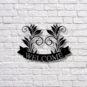 Custom Metal Welcome Sign, Front Porch Metal Sign, Personalized Welcome ...