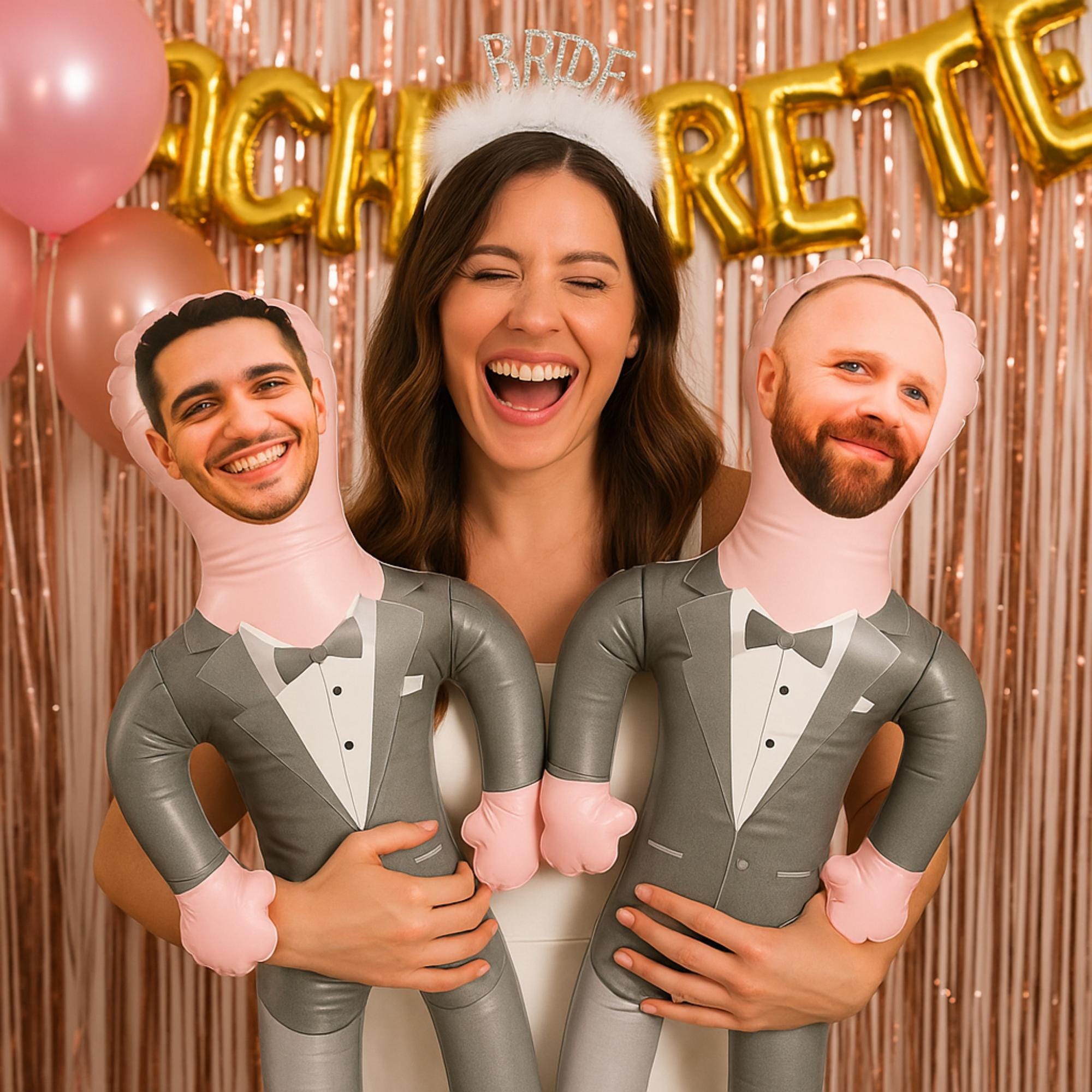 Bachelorette Blow Up Doll Party Favor, Pool Party Fun Bachelorette Gift, Blow Up Husband, Groom Blow Up Doll, Inflatable Man Printed Face