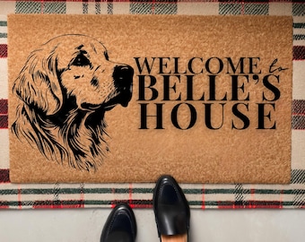 CUSTOM Welcome Labrador Name Doormat, funny dog Doormat, Custom Doormat, Dog Name Doormat, Funny Doormat, Home Doormat, Labrador Doormat