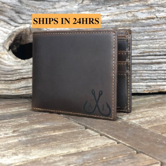 Portafoglio uomo regalo di Natale portafoglio in pelle da uomo portafoglio personalizzato per marito regalo per ragazzo personalizzato anniversario marito regalo di San Valentino Etsy Italia